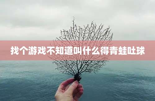 找个游戏不知道叫什么得青蛙吐球