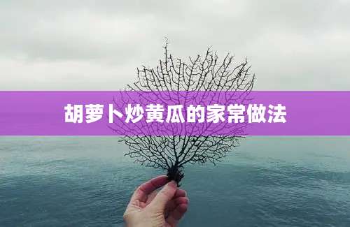 胡萝卜炒黄瓜的家常做法