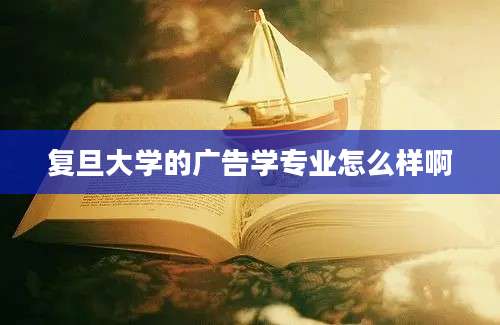 复旦大学的广告学专业怎么样啊