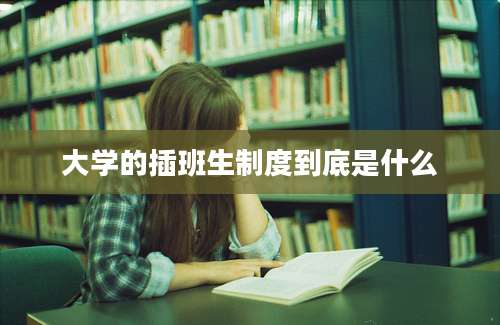 大学的插班生制度到底是什么