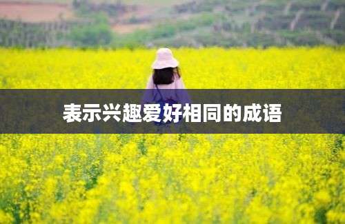 表示兴趣爱好相同的成语