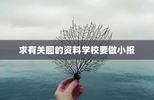 求有关圆的资料学校要做小报