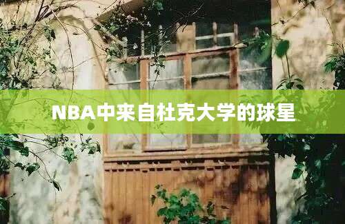 NBA中来自杜克大学的球星