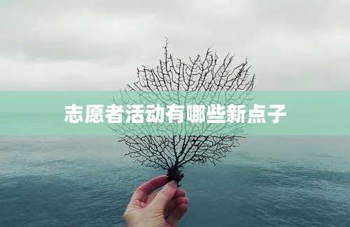 志愿者活动有哪些新点子