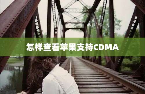 怎样查看苹果支持CDMA