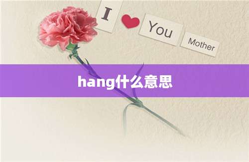 hang什么意思