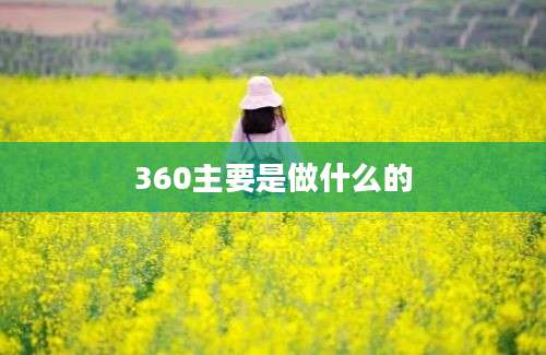 360主要是做什么的