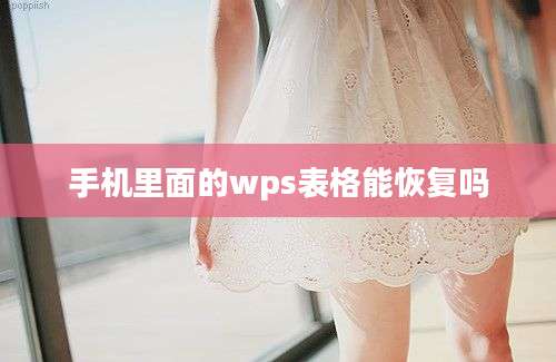 手机里面的wps表格能恢复吗