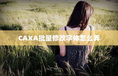 CAXA批量修改字体怎么弄