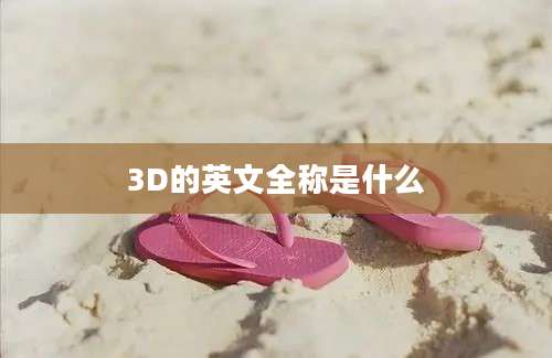 3D的英文全称是什么