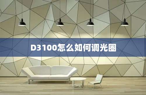 D3100怎么如何调光圈