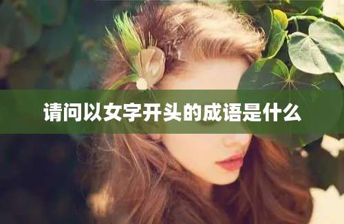 请问以女字开头的成语是什么