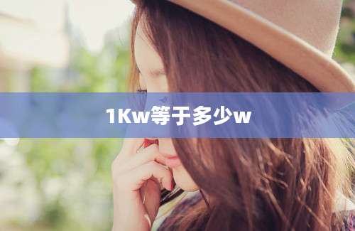 1Kw等于多少w