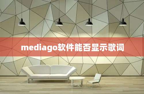 mediago软件能否显示歌词