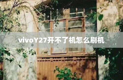 vivoY27开不了机怎么刷机