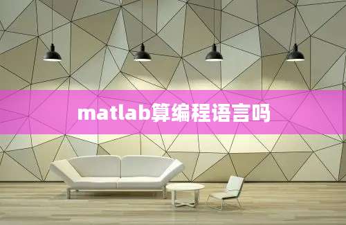 matlab算编程语言吗