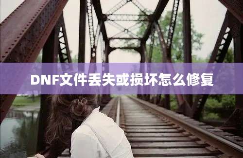 DNF文件丢失或损坏怎么修复