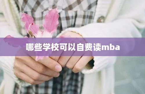 哪些学校可以自费读mba