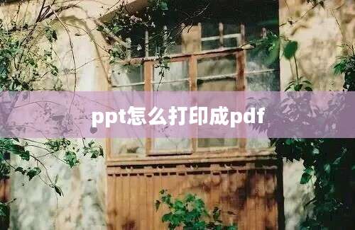 ppt怎么打印成pdf