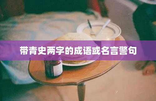 带青史两字的成语或名言警句