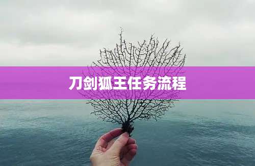 刀剑狐王任务流程