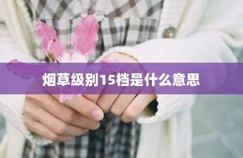 烟草级别15档是什么意思