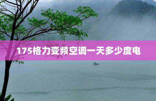 175格力变频空调一天多少度电