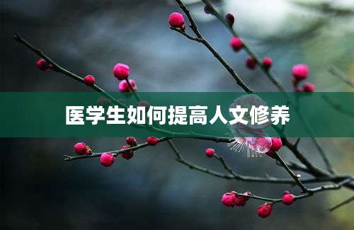 医学生如何提高人文修养