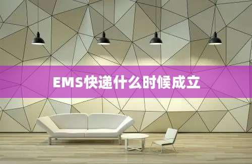 EMS快递什么时候成立