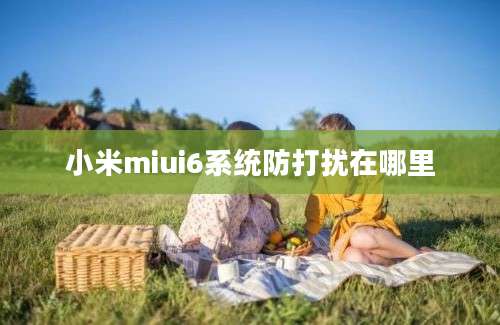 小米miui6系统防打扰在哪里