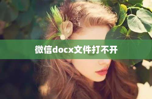 微信docx文件打不开