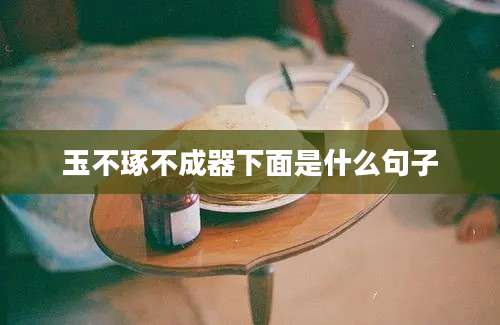 玉不琢不成器下面是什么句子