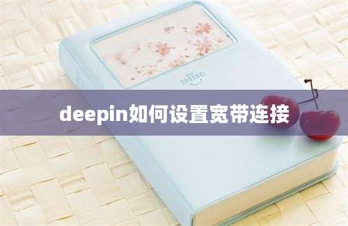 deepin如何设置宽带连接