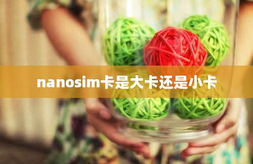 nanosim卡是大卡还是小卡