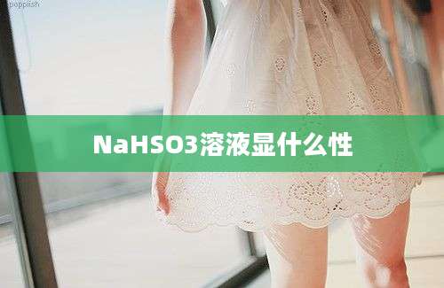 NaHSO3溶液显什么性