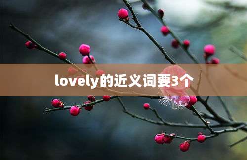 lovely的近义词要3个