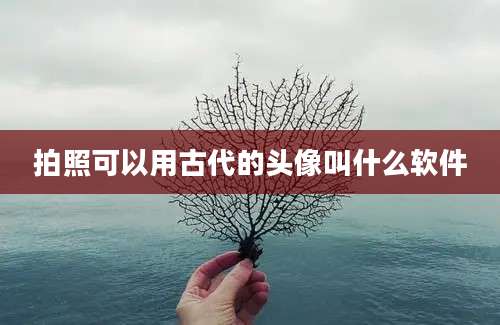 拍照可以用古代的头像叫什么软件