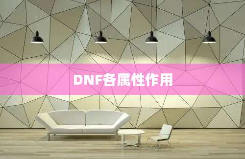 DNF各属性作用