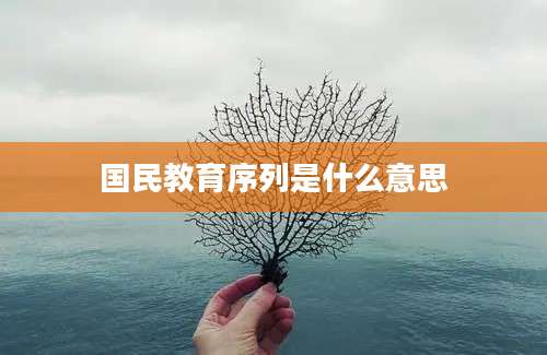 国民教育序列是什么意思