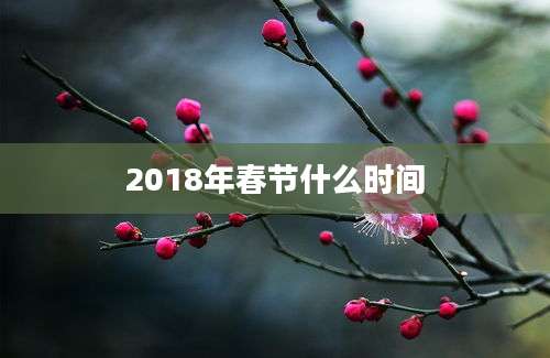 2018年春节什么时间