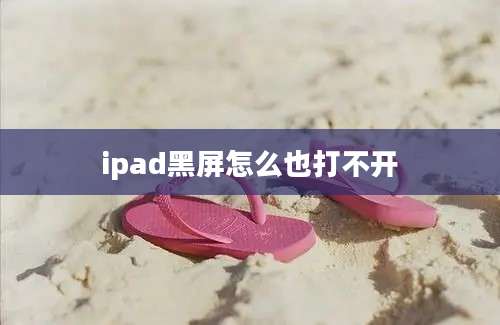 ipad黑屏怎么也打不开