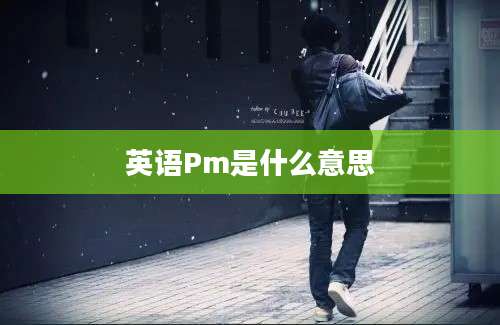 英语Pm是什么意思