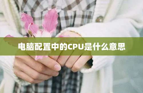 电脑配置中的CPU是什么意思