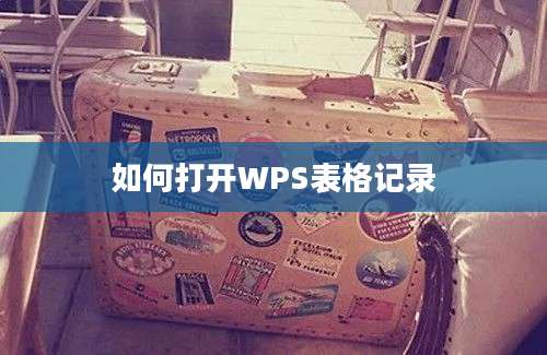 如何打开WPS表格记录