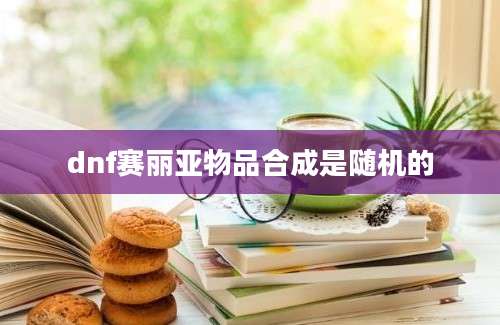 dnf赛丽亚物品合成是随机的