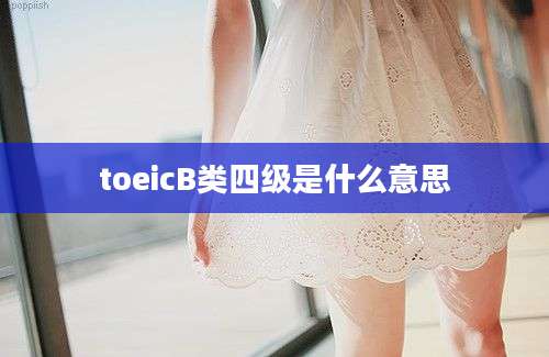 toeicB类四级是什么意思