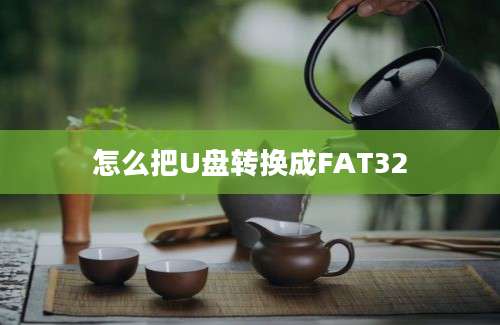 怎么把U盘转换成FAT32