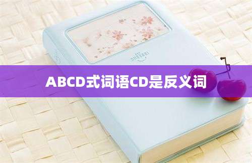 ABCD式词语CD是反义词