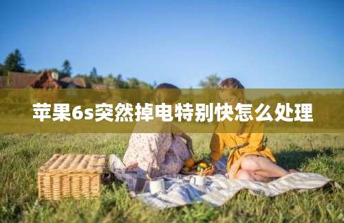 苹果6s突然掉电特别快怎么处理