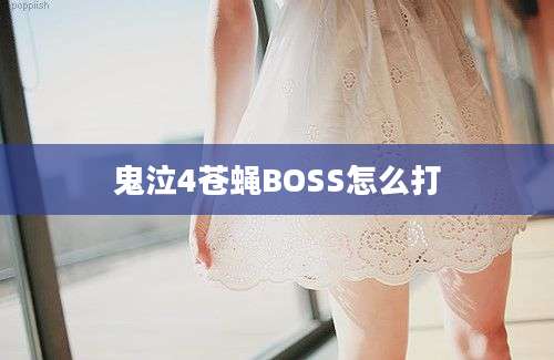 鬼泣4苍蝇BOSS怎么打